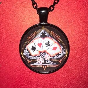 Playing Card Pendant Necklace